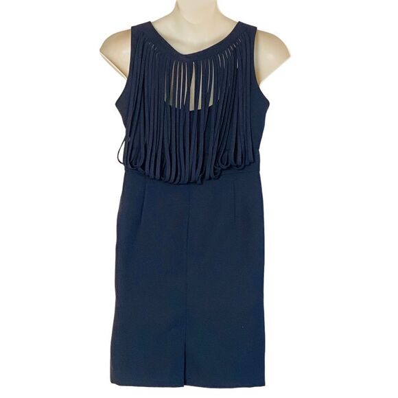 Target Limited Edition Sexy Back Strip Accent Sheath LBD Knee Length Dress Sz 14 - Picture 8 of 13